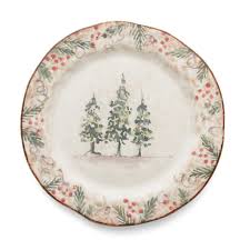 Arte Italica Natale Salad Plate