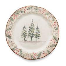 Arte Italica Natale Salad / Dessert Plate