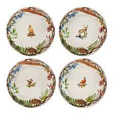 Juliska Forest Walk Dessert/Salad Plate Assorted Set of 4