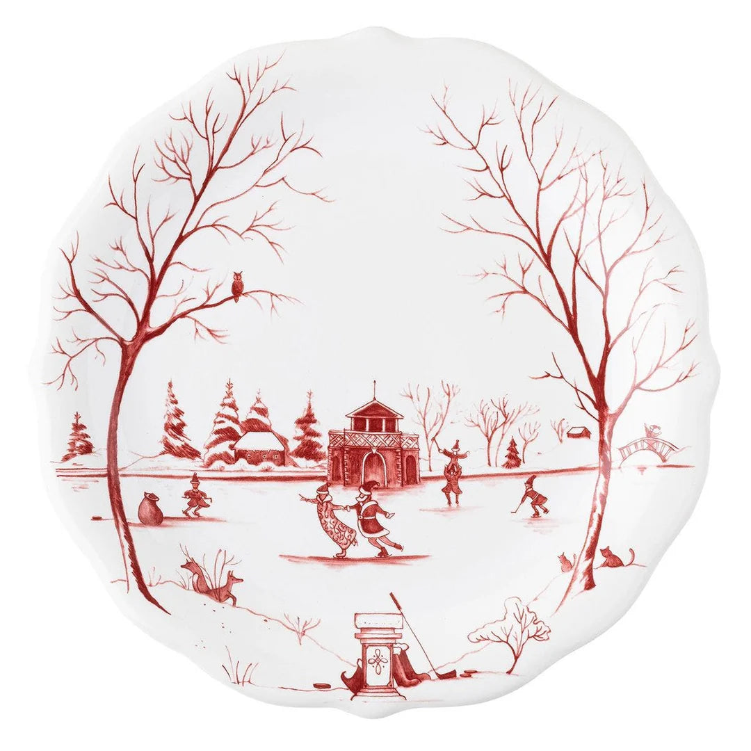 Juliska Country Estate Winter Frolic Ruby Salad Plate