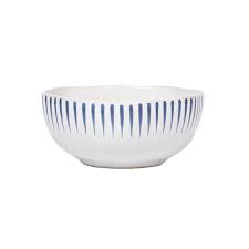 Juliska Sitio Stripe Cereal Bowl - Delft Blue