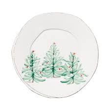 Vietri Lastra Holiday Dinner Plate