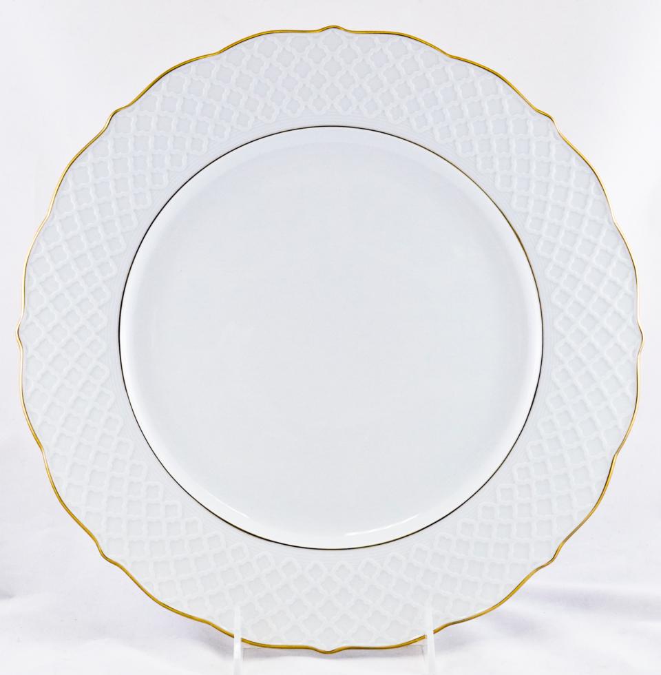 Anna Weatherley Empire White and Gold Charger