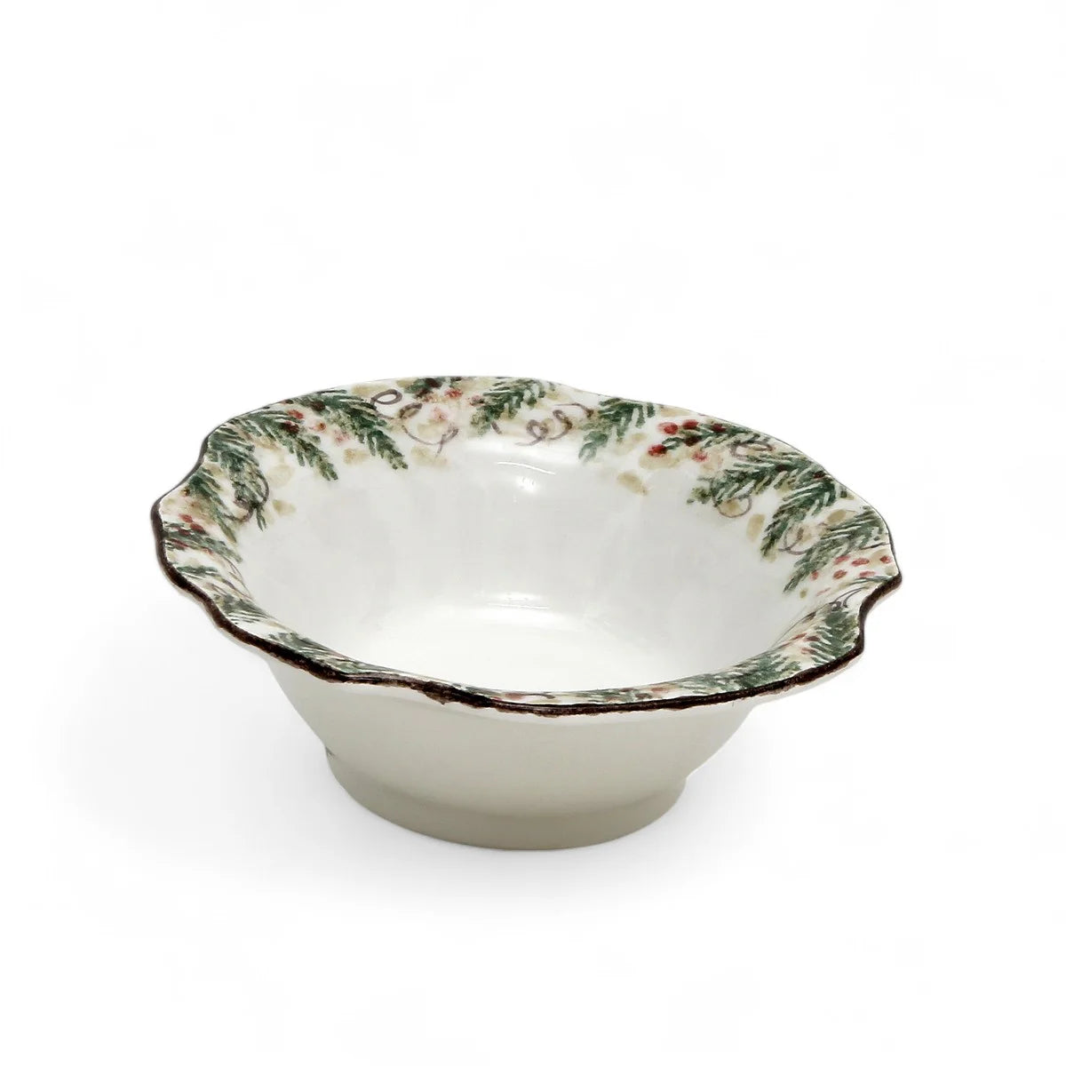 Arte Italica Natale Scalloped Piccolo Bowl