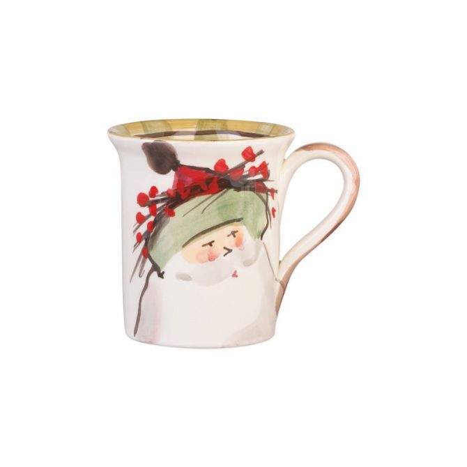 Vietri Old St. Nick Mug - Green