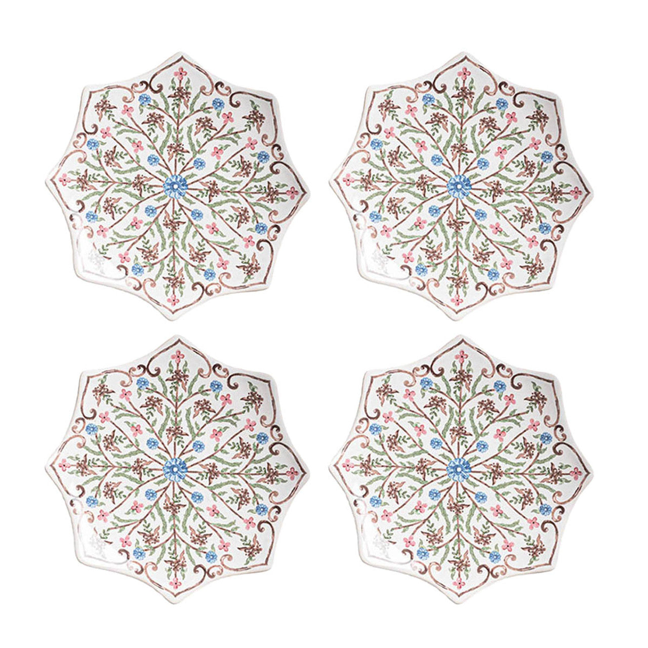 Villa Seville Scalloped Cocktail Plate - Chambray