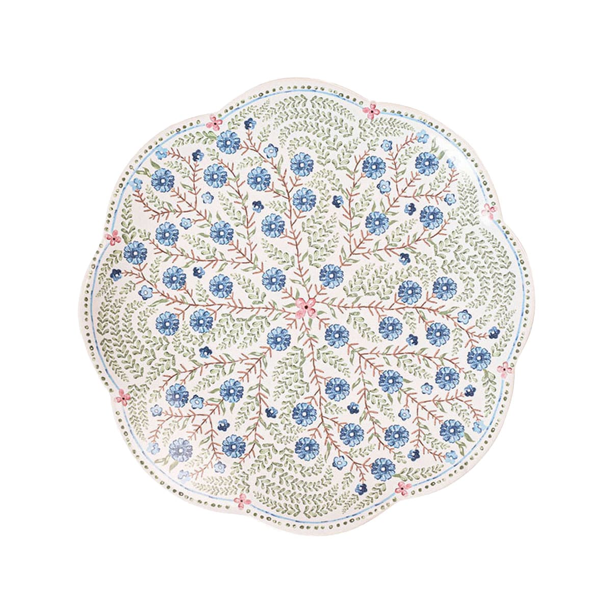 Juliska Villa Seville Chambray Scalloped Salad Plate