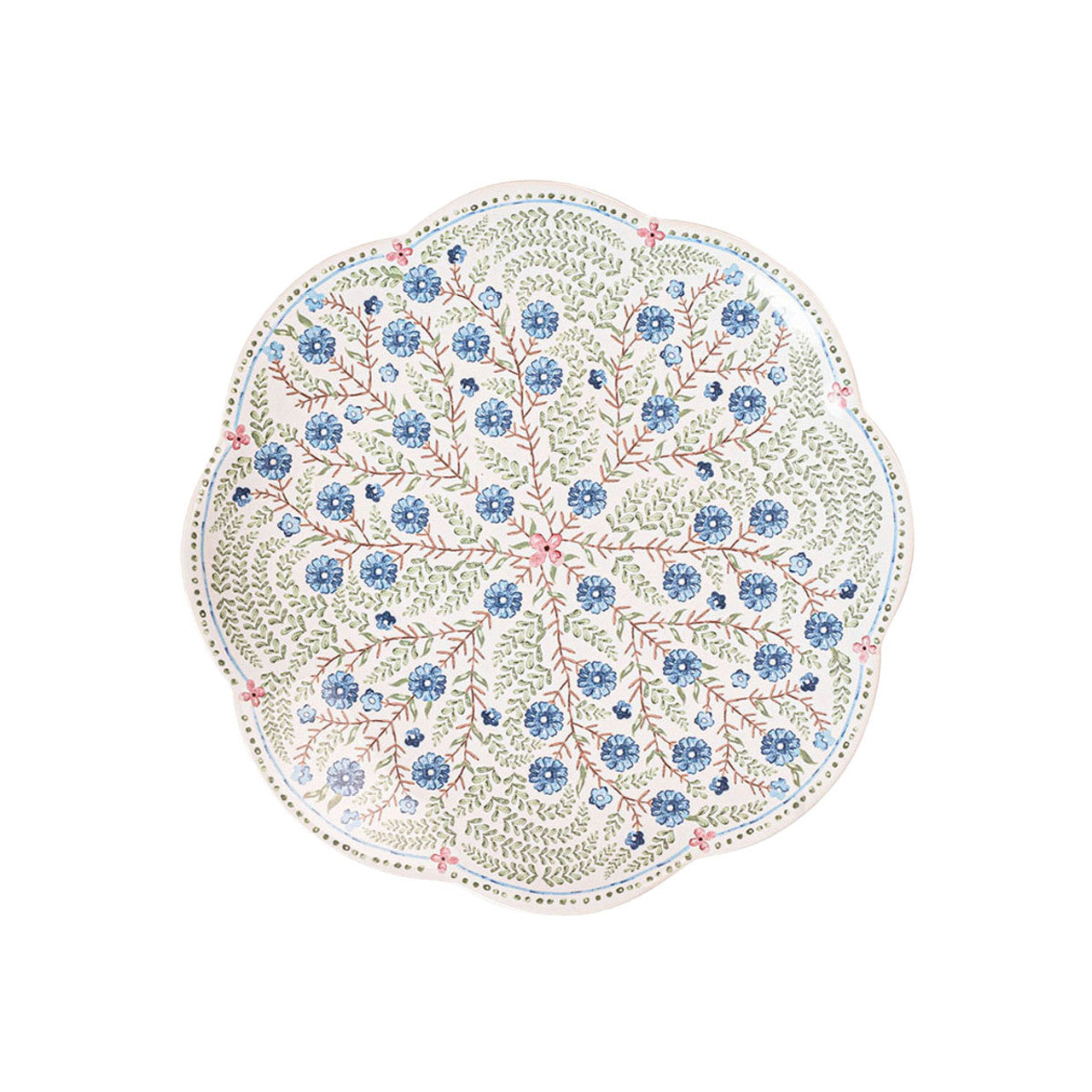 Villa Seville Scalloped Salad Plate - Chambray