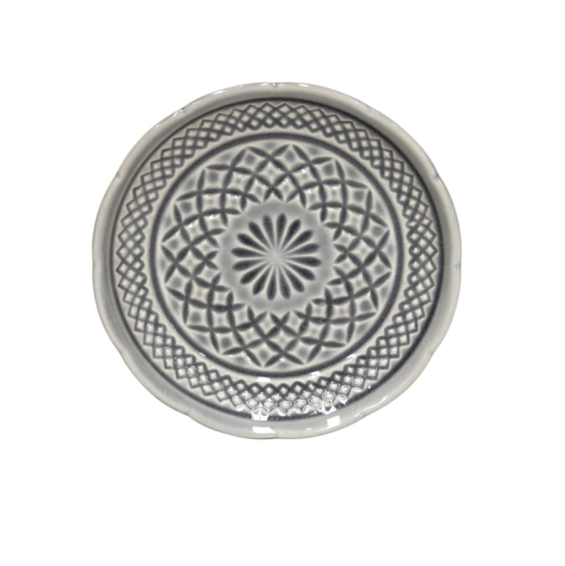 Costa Nova Cristal Gray Bread/Butter Plate