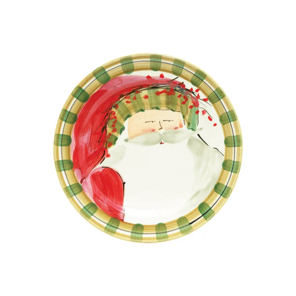 Vietri Old St. Nick Striped Hat - Salad Plate