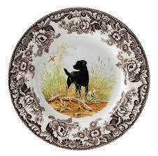 Woodland Black Lab Salad Plate