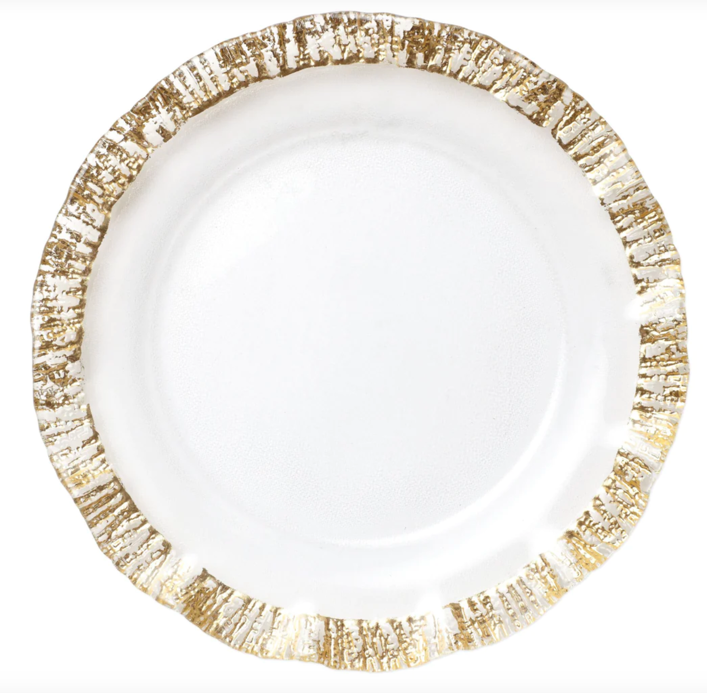 RUFOLO GLASS SERVICE PLATE/CHARGER