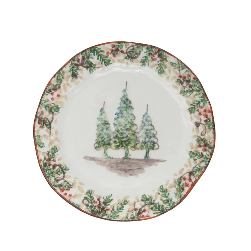Arte Italica Natale Salad Plate
