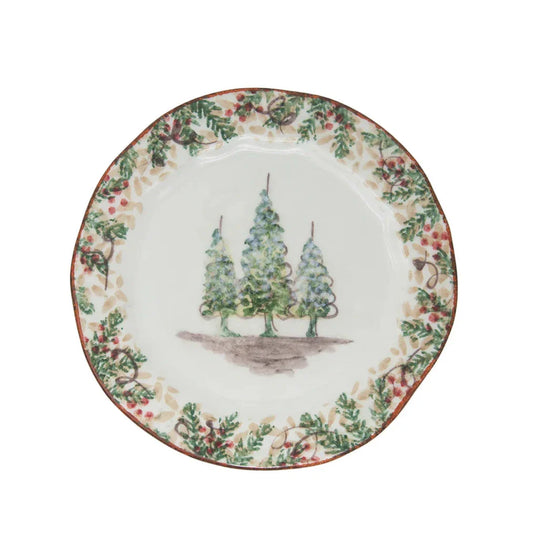 Arte Italica Natale Salad Plate