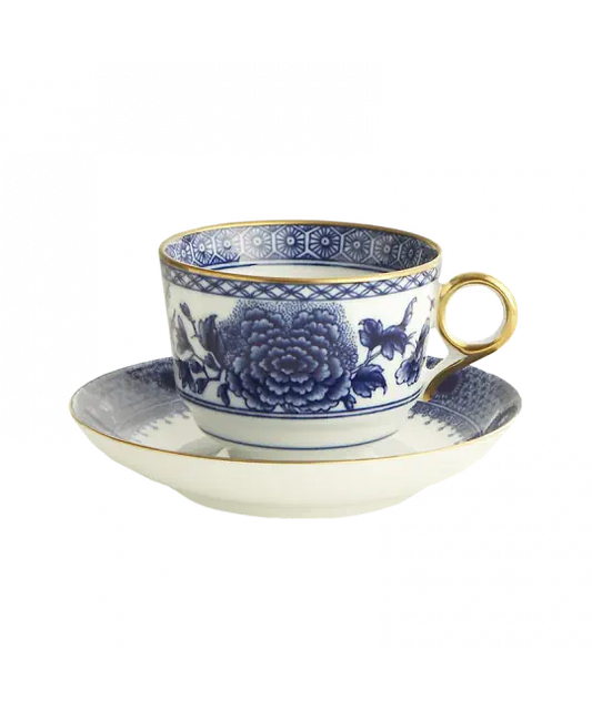 MOTTAHEDEH IMPERIAL BLUE TEA CUP & SAUCER SET