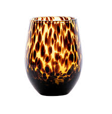 Julsika Puro Stemless Wine Glass - Tortoiseshell