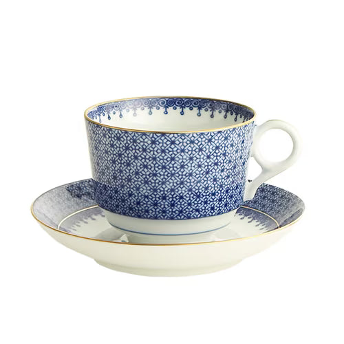 Mottahedeh Blue Lace Cup & Saucer