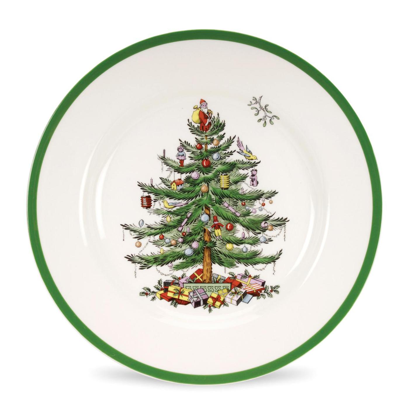 Spode Christmas Tree Set of 4 Dinner Plates